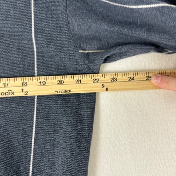 Knights Sportswear XL Polo Gray White Striped Three Button Short Sleeve - Picture 9 of 11